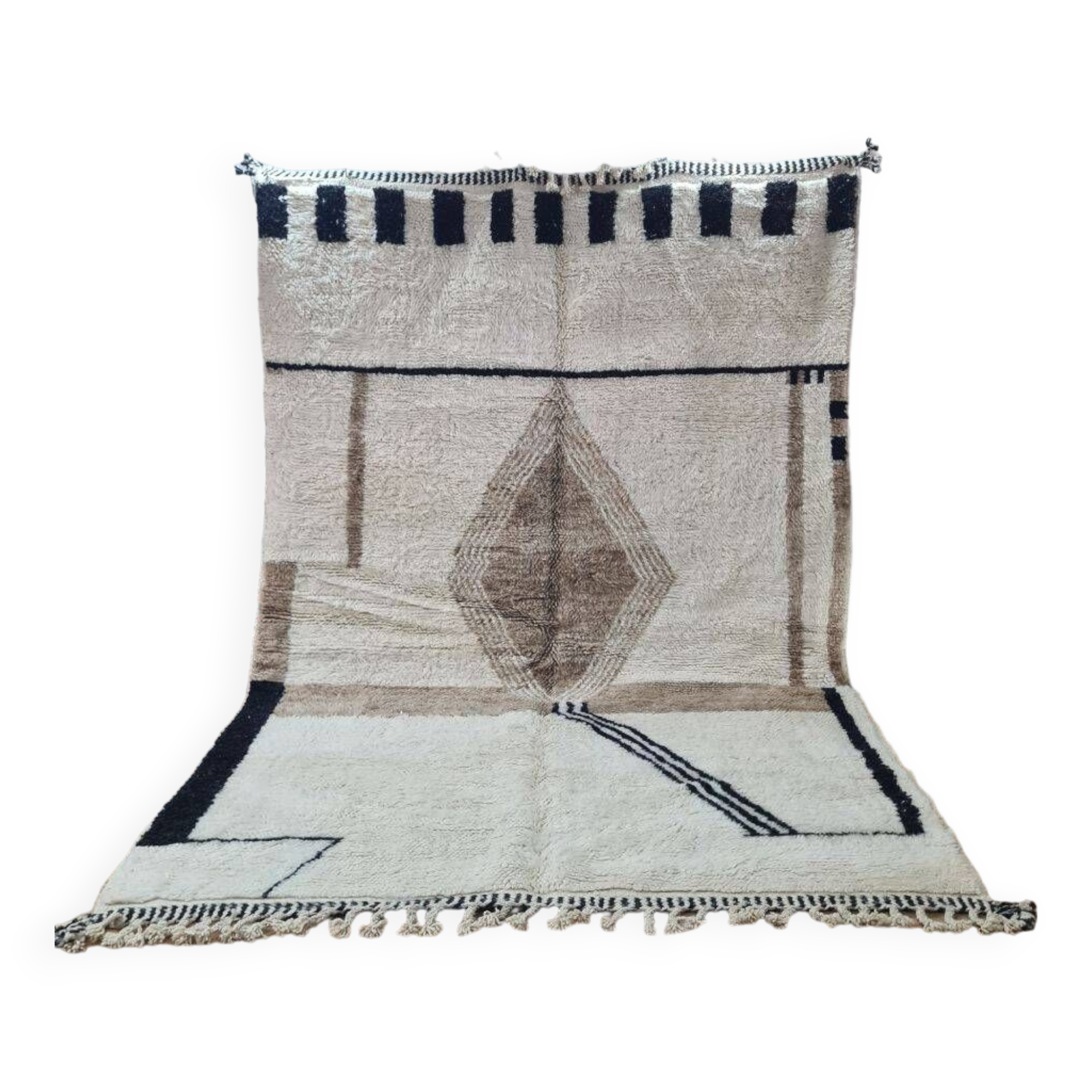 Handmade wool Berber rug 300X200 cm