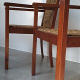Paire de fauteuils corde des années 50