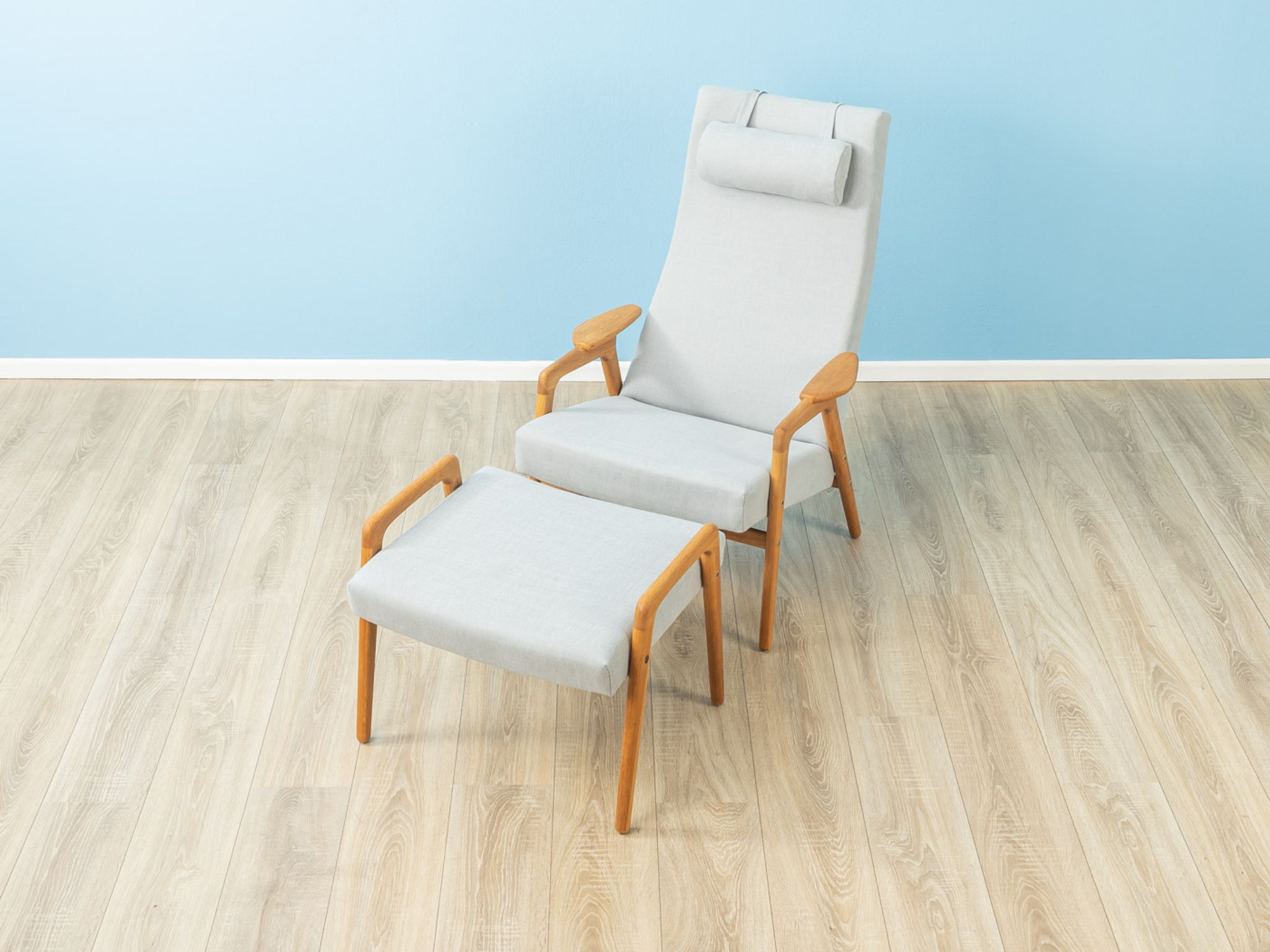 1960s armchair with stool by Yngve Ekström for Pastoe