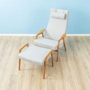 1960s armchair with stool by Yngve Ekström for Pastoe