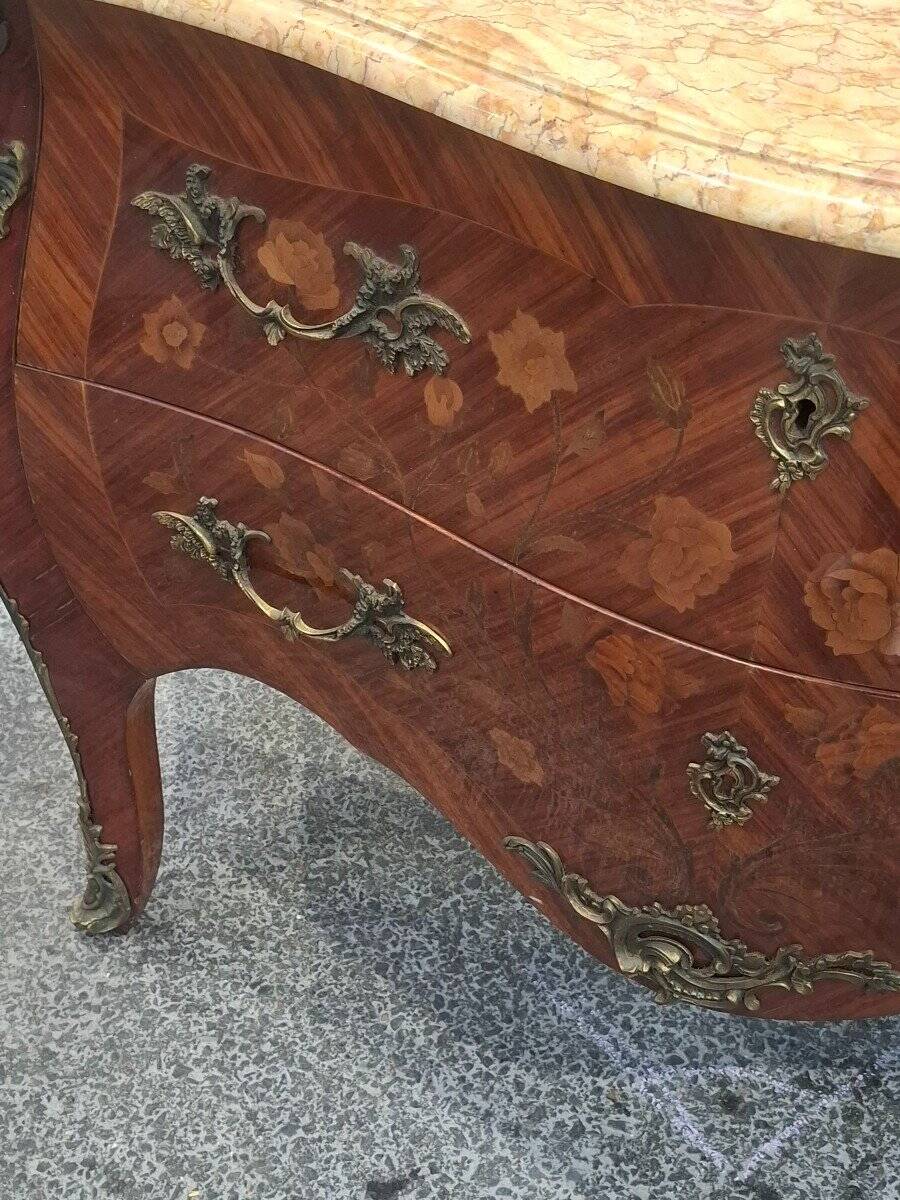 Louis XV Style Chest of Drawers in Marquetry