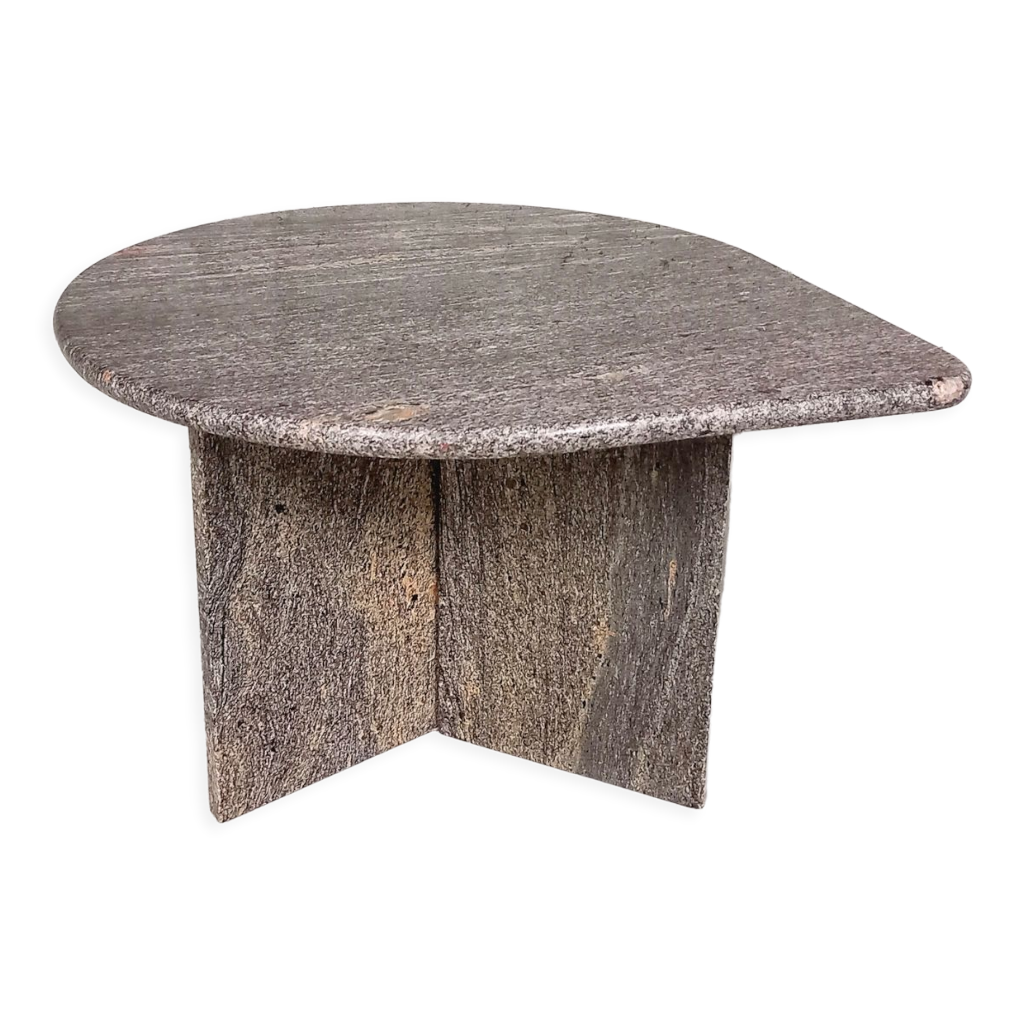 Vintage coffee table in gray granite 70s