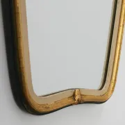 Small Louis XV Style Gilt Mirror with Green and Cream Frame, Italy, 20th Ce