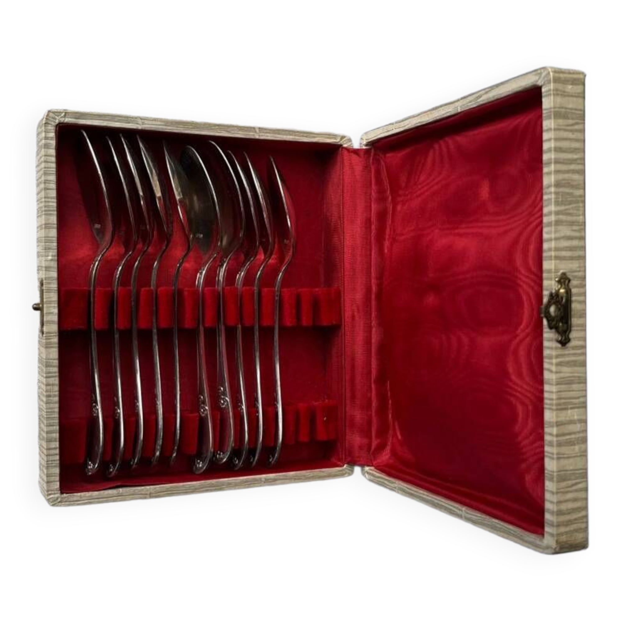 Box of 10 vintage teaspoons