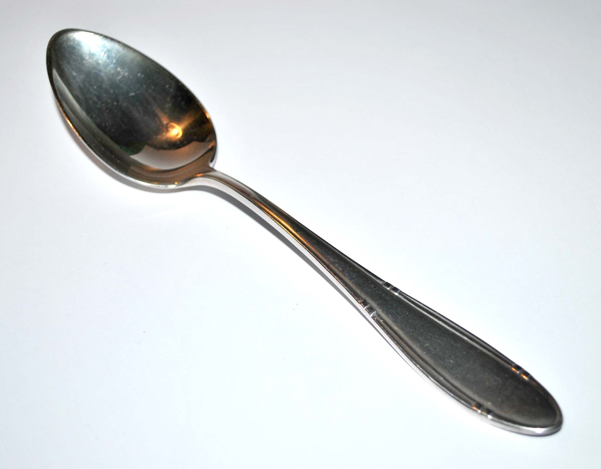 Series of 6 vintage table spoons in silver metal deetjen 100 soup 21.5cm