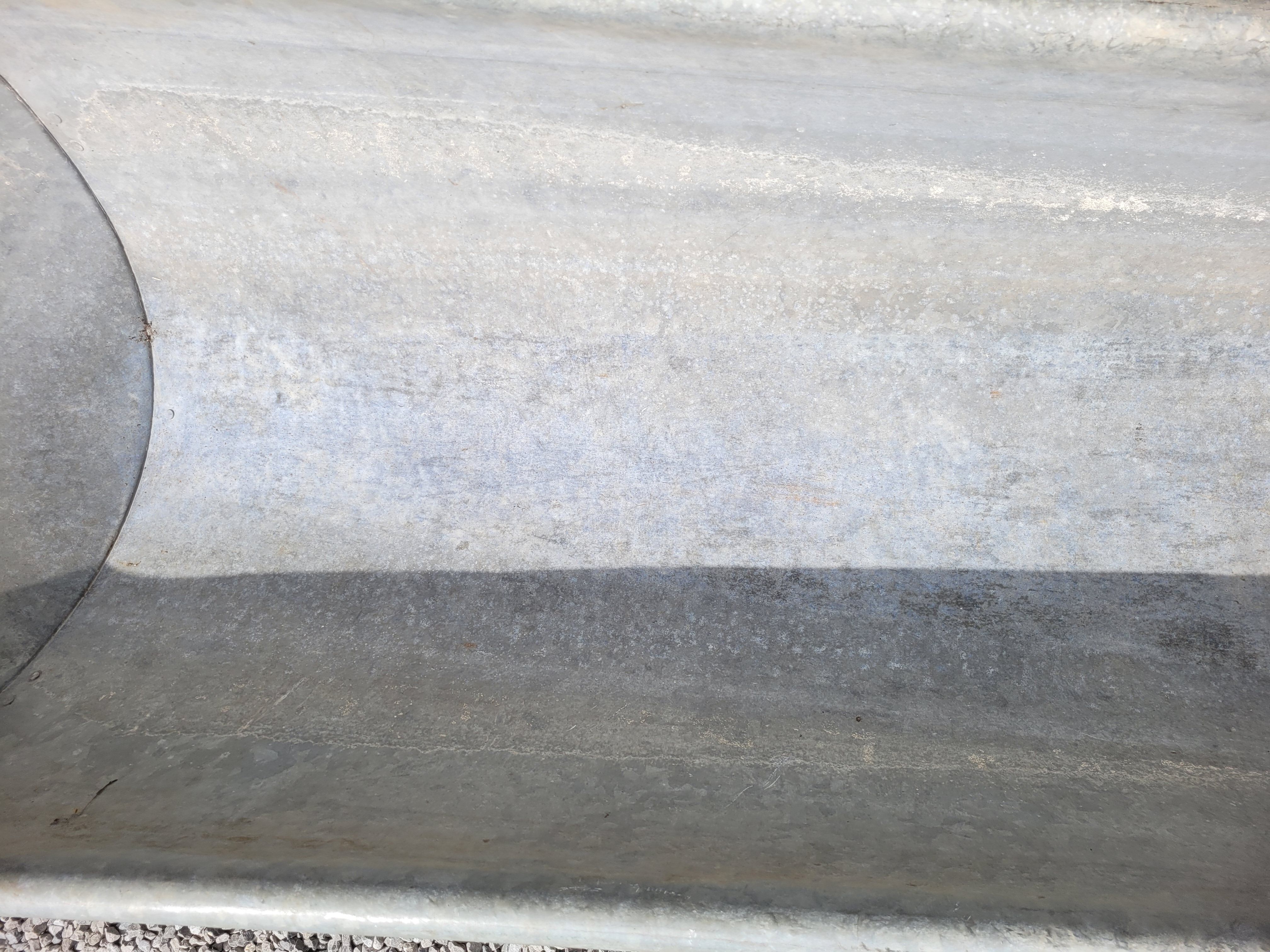 Old zinc bathtub