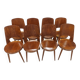 Set of 8 Baumann Bistrot chairs, Mondor model, vintage 1970s