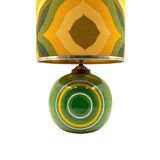 Space Age green ceramic table lamp, Italy 1960s