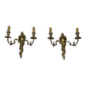 Paire d'appliques de - bronze