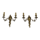 Pair of Louis XV style bronze wall sconces