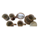Tasses à café en grès Vintage