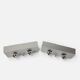 Pair of Space Age wall sconces in brushed aluminium – 1970s/80s