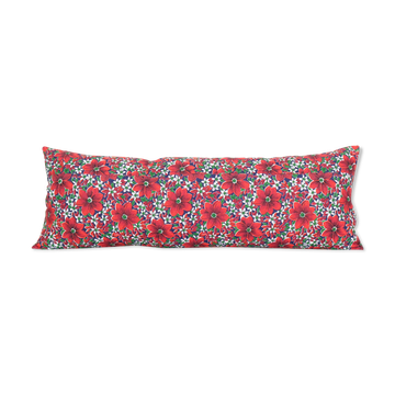 Vintage cotton pillow case made from mid-20th century russian cotton printed textile