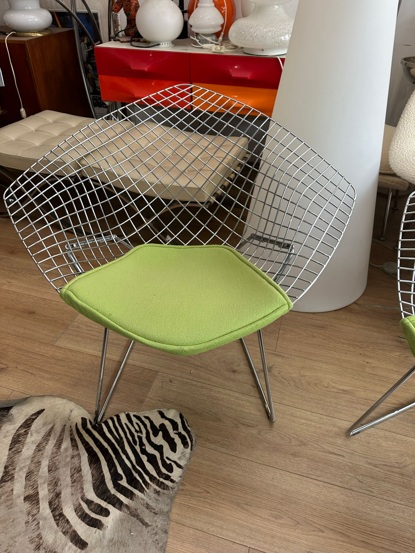 Pair of Diamond Bertoia chairs for Knoll Studio.