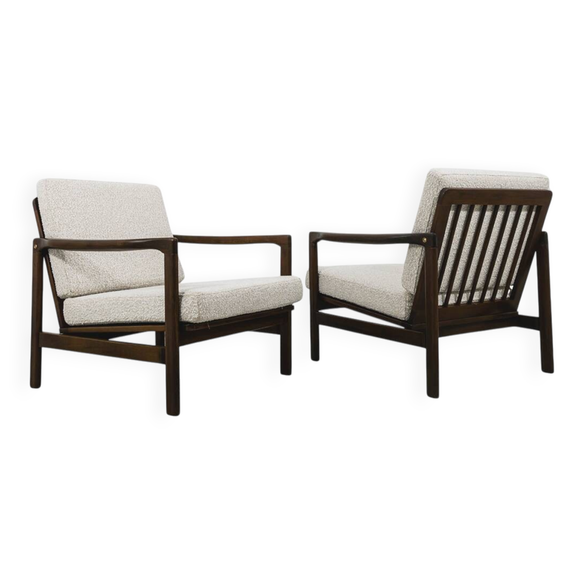 Mid Century Modern Armchairs By Zenon Bączyk, 1960's, Set Of 2
