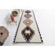 Vintage Turkish Oushak Handmade Cotton White Wool Runner 108x326