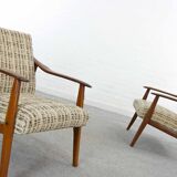 Pair of Vintage Scandinavian Easy Chairs, Lounge Chairs in Teak, 1960s