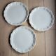 3 scalloped dessert plates