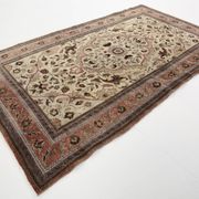 4x7 Brown Floral Vintage Persian Rug, 130x215Cm SK 2606