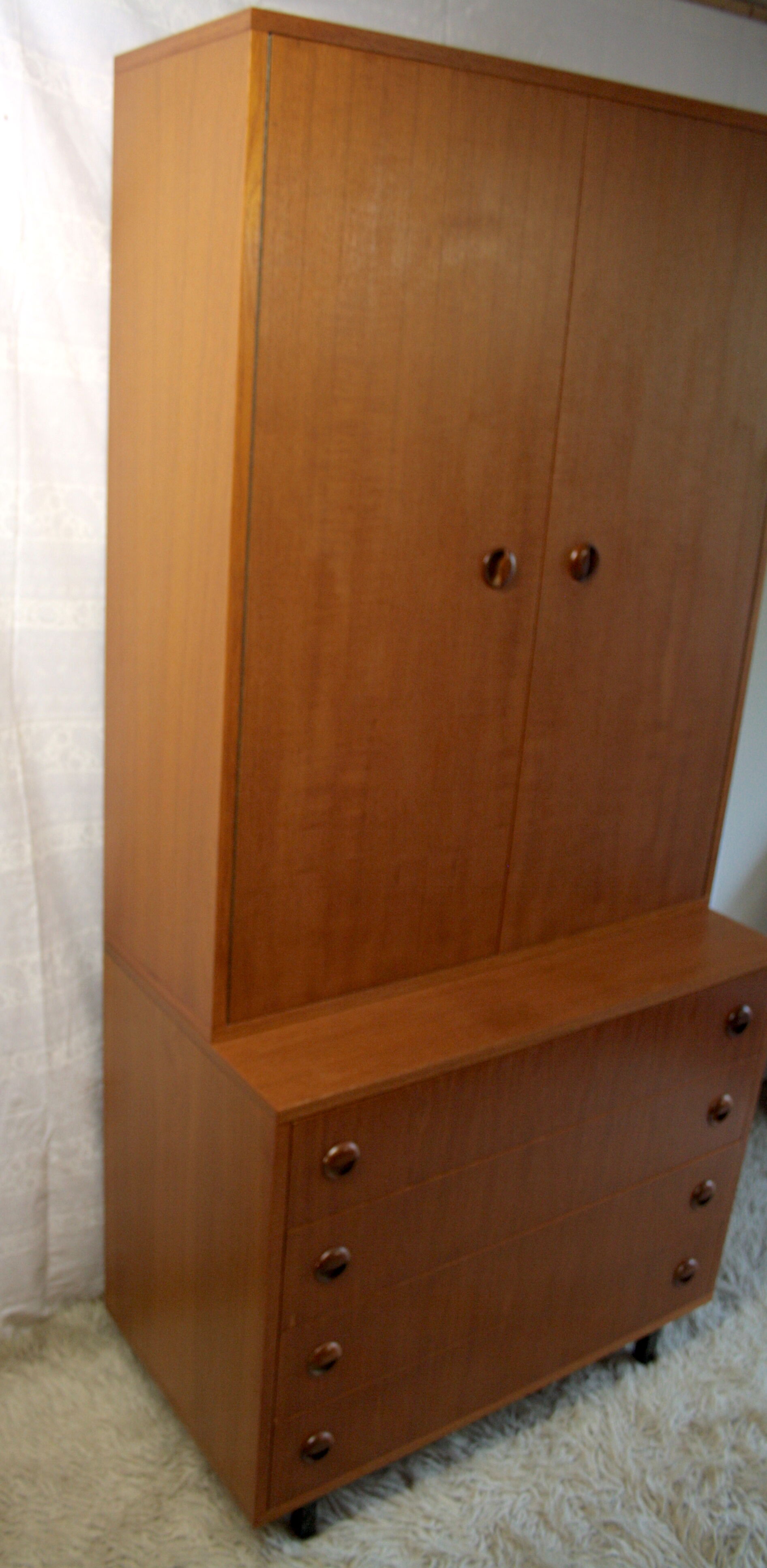 Scandinavian teak dresser and storage, 60's