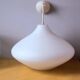 Scandinavian opaline glass onion pendant light 1950