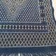 Tapis bleu tissé à la main en pure laine