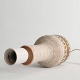 White and Gold Ceramic Table Lamp by Fratelli Fanciulacci, Italy 1970's