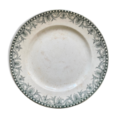Old earthenware dish Moulin des loups and Hamage