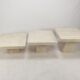 Set of 3 Italian Travertine Coffee Tables, 1980s