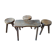 Brutalist living room / coffee table + 3 stools / design 20th