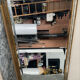 Large gold mirror by Deknudt with parcloses from the 1970s.