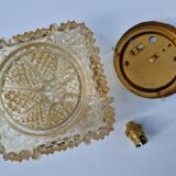 Glass ceiling light, vintage 1970