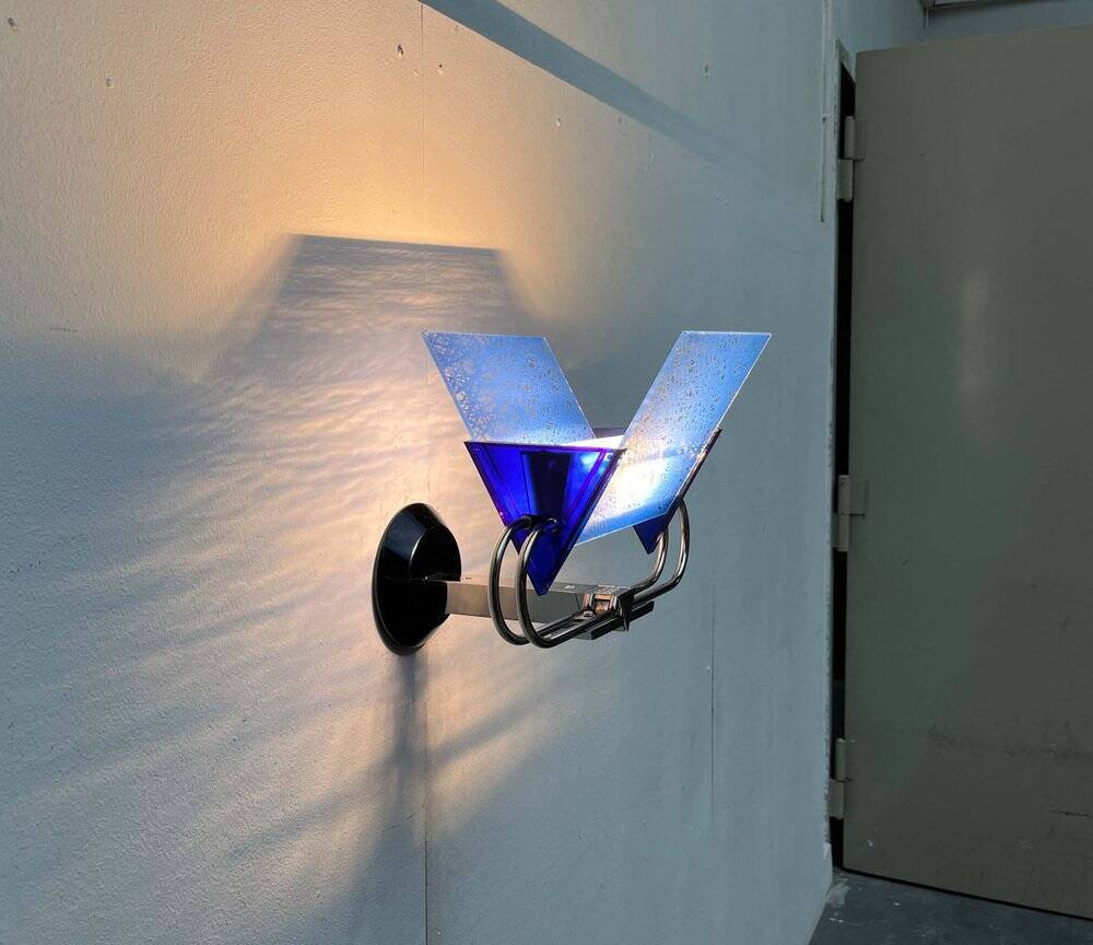 Postmodern Italian model applied Murana by Perry A. King and S. Miranda for Arteluce, 1980s.