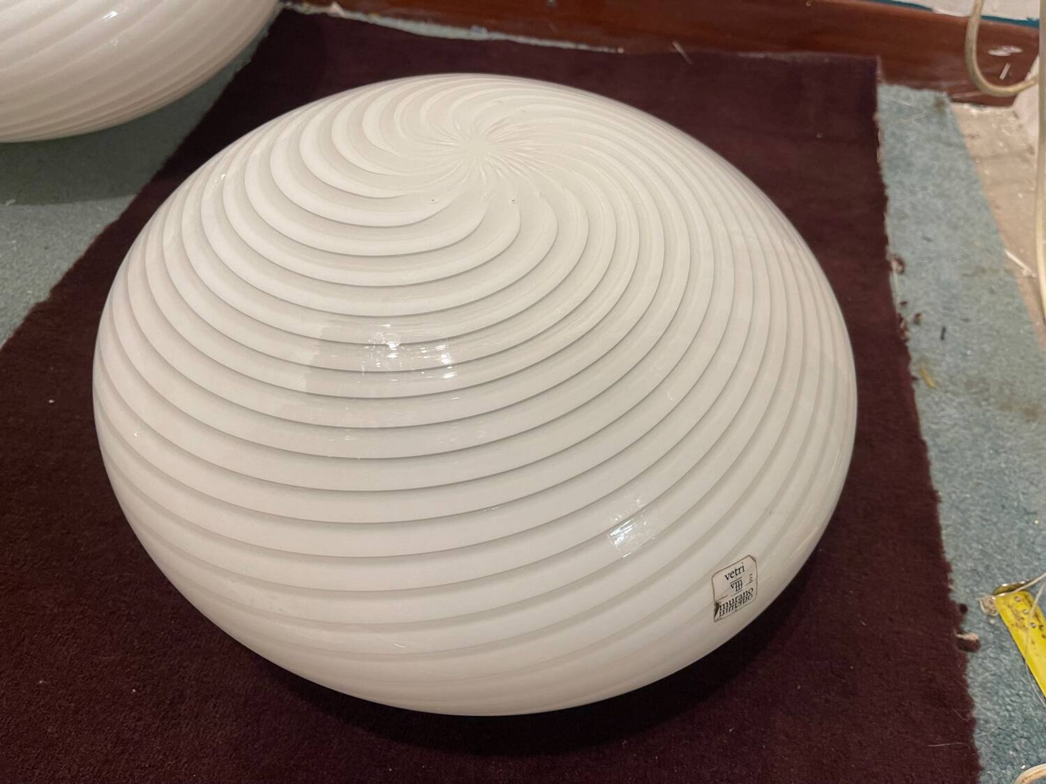 Plafonniers en verre de Murano, ensemble de 2