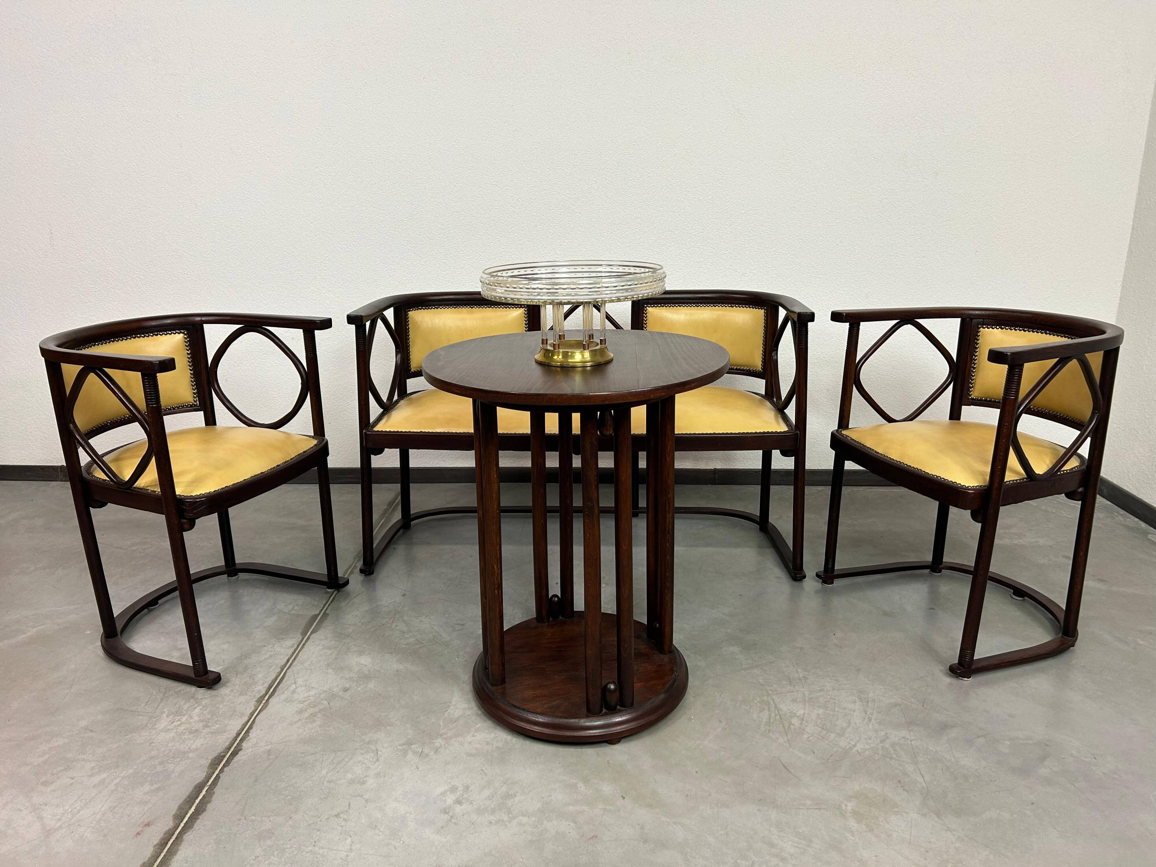 Fledermaus seating group by Josef Hoffmann for Jacob Josef Kohn