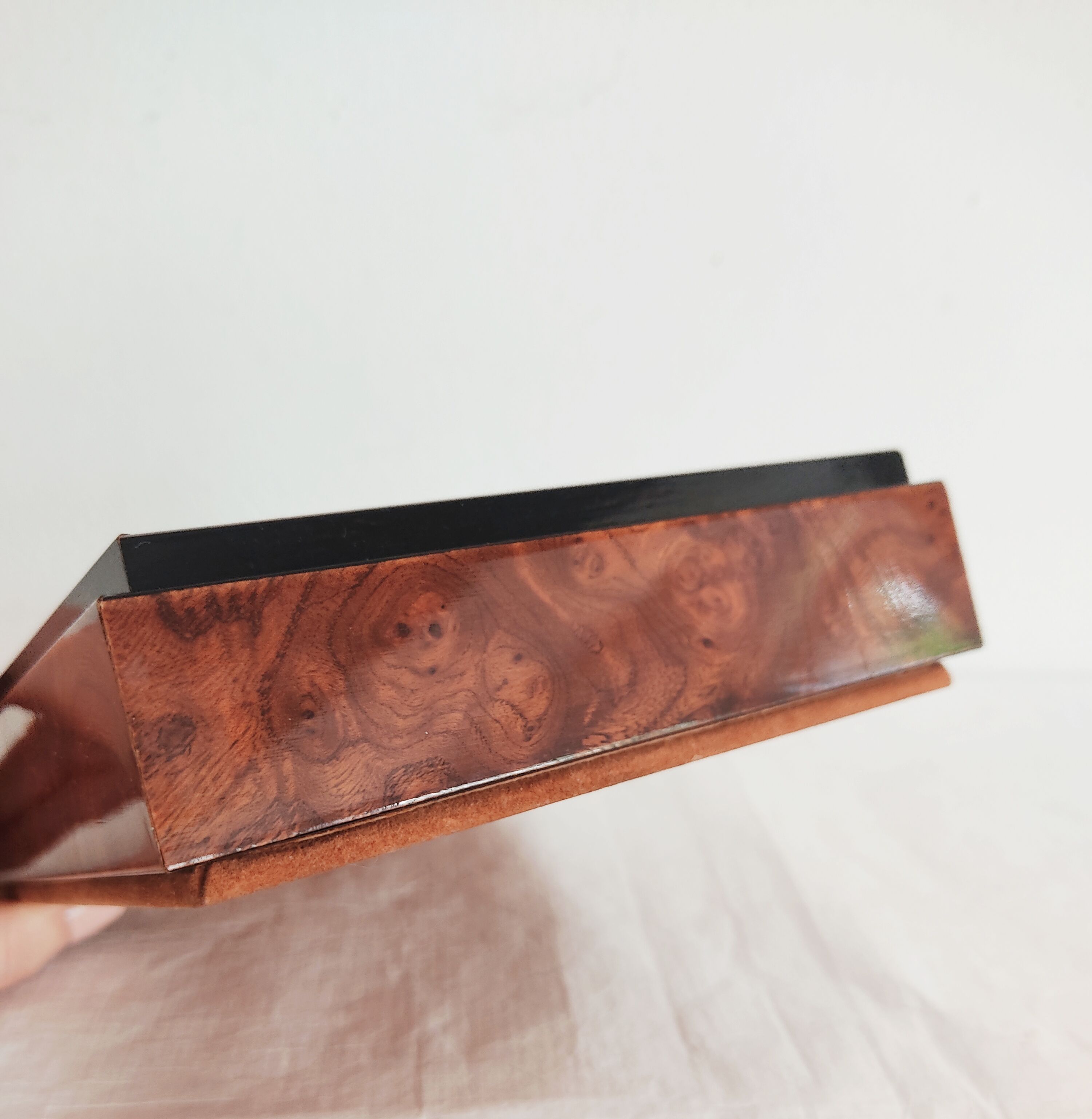 Inlaid box with photo frame cover
