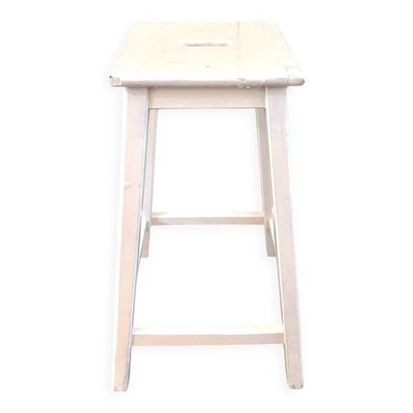 Tabouret haut, sellette en bois écru — Beyit