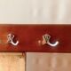 Vintage wooden wall coat rack - 6 double hooks