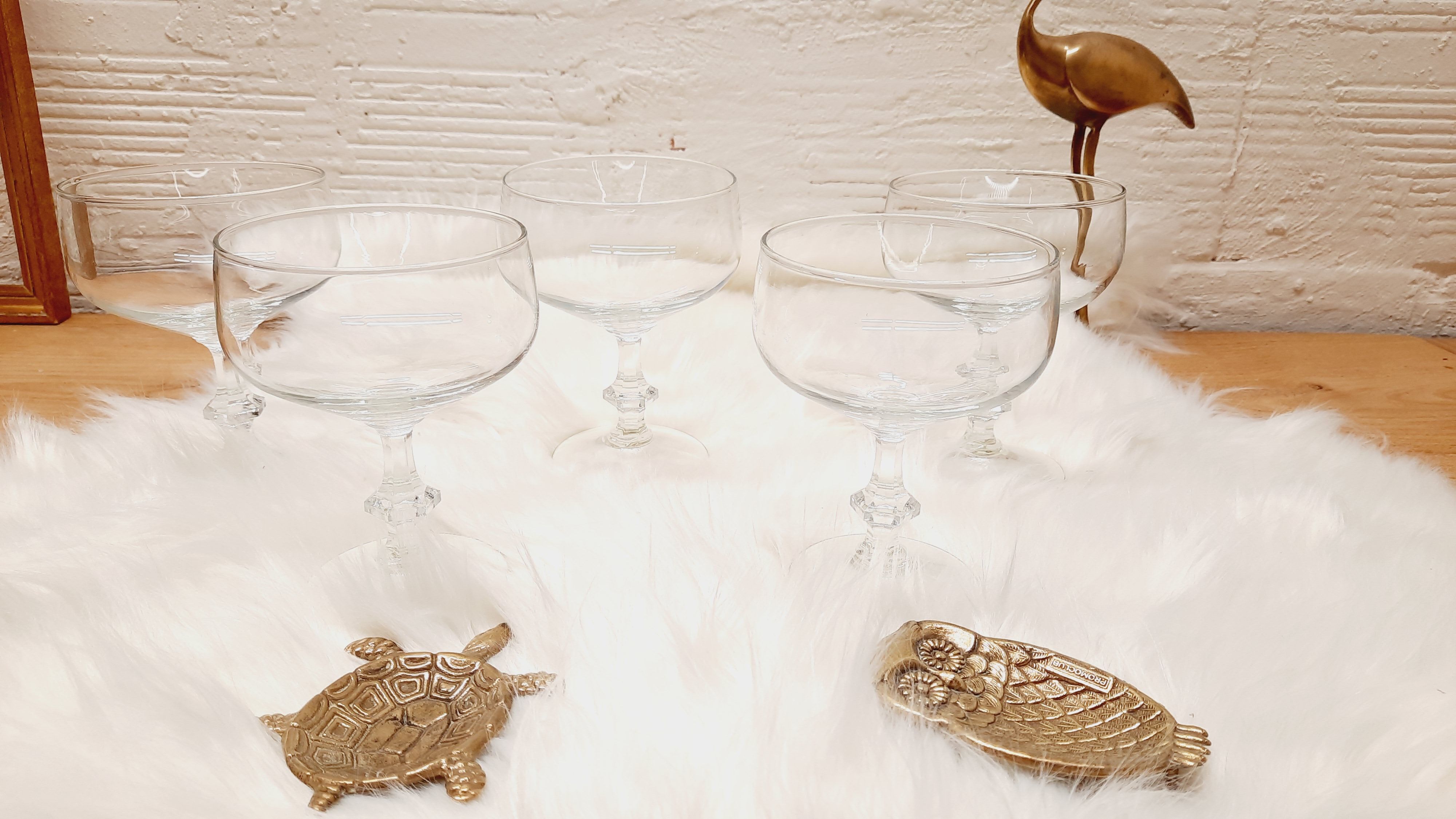 Set 5 coupes à champagne