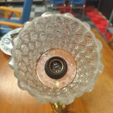 Vintage 70s chandelier with 3 clear glass globes