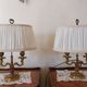 pair of hot water bottle lamps in gilded bronze in the Louis XV style