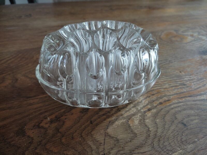 Glass flower spike Oval old vintage deco dp1021f60