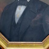 Pastel portrait of man signed Theophile Emmanuel Duverger 1861