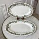 Duo of oval dishes earthenware New Givors model "Rita" 30s
