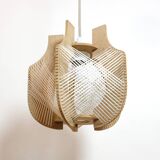 Suspension fil et bois des années 60-70.