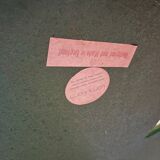 Tomotom table in wood and green metal by Bernard Holdaway, 1960