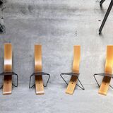 Series of 4 Chairs by Pietro Arosio for Airon 1980