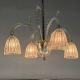 Colourless Venetian glass lustre from Murano circa 1930