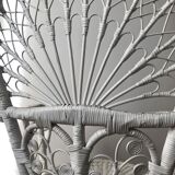 White peacock rattan chair