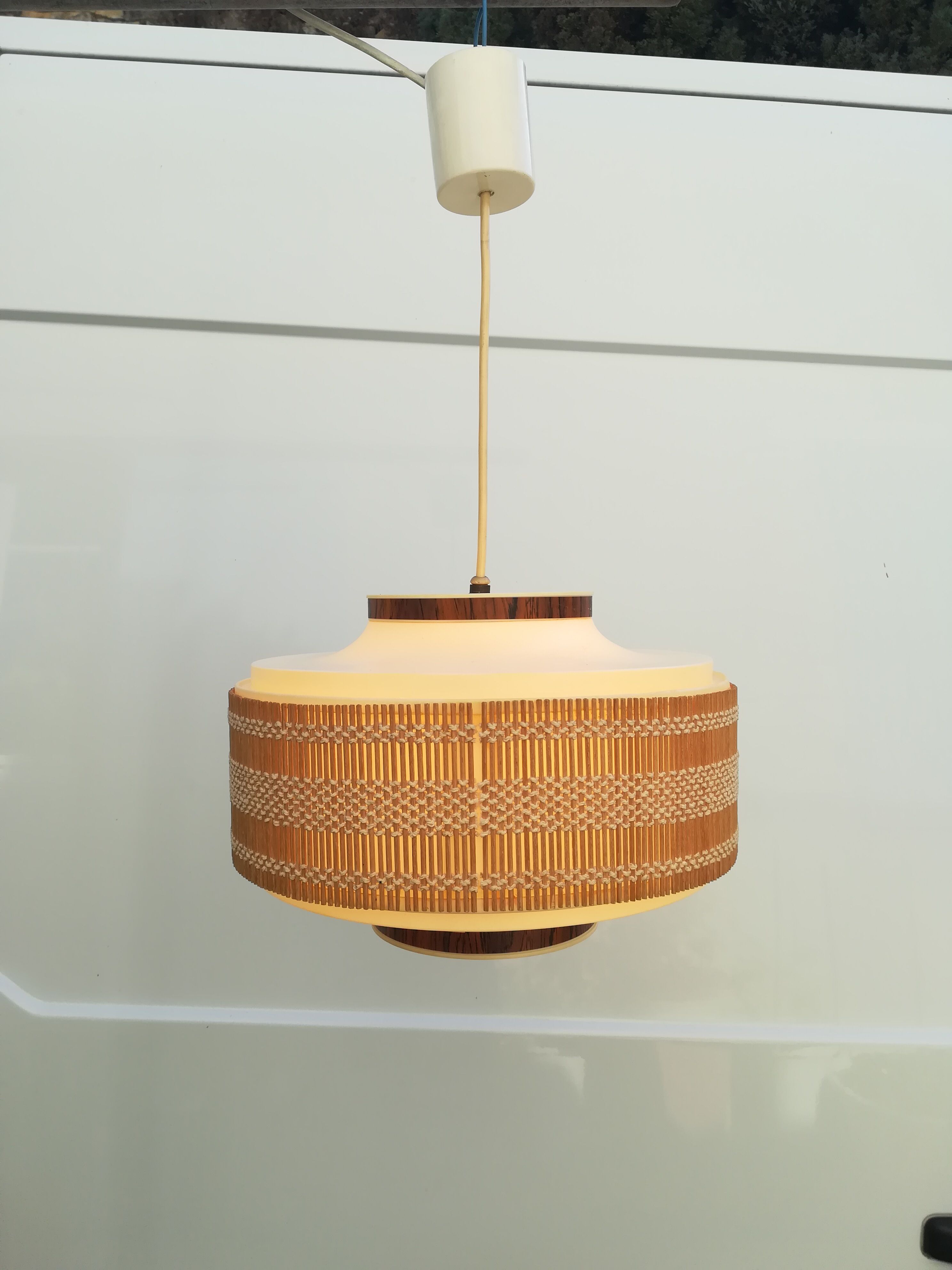 Plastic suspension and rattan